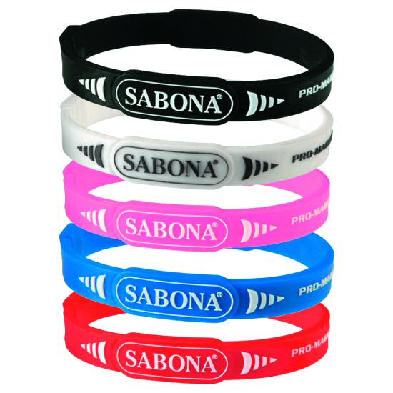 SABONA OF LONDON specially designed for athletes Pro Magnetic Sport Wristband 4 samarium cobalt magnets of 1200 gauss each, negative minus ion silicone material mix