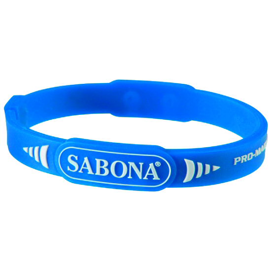 Pro-Magnetic Sport Wristband blue, specially designed for athletes Pro Magnetic Sport Wristband 4 samarium cobalt magnets of 1200 gauss each, negative minus ion silicone material mix