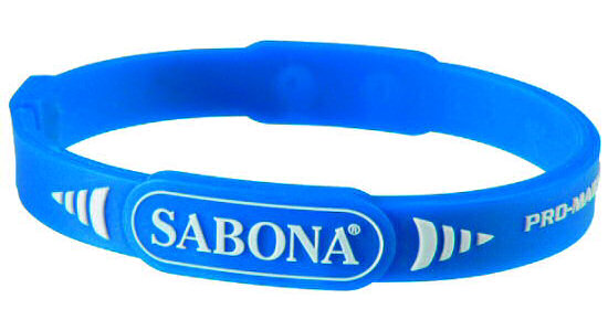 Pro-Magnetic Sport Armband blau, 4 Samarium Kobalt Magnete à je 1200 Gauss, Minus Ionen Silikon Materialmix, Wellness-Sport-Armbänder leicht unterschiedliche Farben, sportlichen Outfit passen hoher Tragekomfort