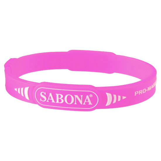 Pro-Magnetic Sport Wristband pink, specially designed for athletes Pro Magnetic Sport Wristband 4 samarium cobalt magnets of 1200 gauss each, negative minus ion silicone material mix