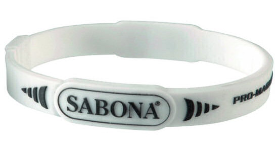 Pro-Magnetic Sport Armband weiss, Wellness-Sport-Armbänder leicht unterschiedliche Farben, sportlichen Outfit passen hoher Tragekomfort, 4 Samarium Kobalt Magnete à je 1200 Gauss, Minus Ionen Silikon Materialmix