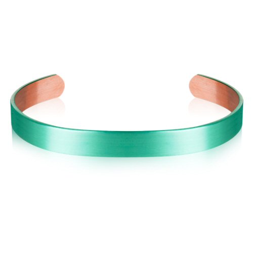 Sabona Bracciale in rame puro finitura Nano-Ceramica emerald, bracciali a cerchio in rame puro rivestimento Nano-Ceramica verde smeraldo