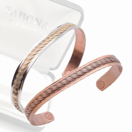 SABONA OF LONDON Kupfer-Magnet-Armband harmonisches Zusammenspiel natürlicher Werkstoffe hervorragenden Attributen,Kupfer- & Magnetarmbänder wertvolle Schmuckstücke Eleganz vieleseitige Verwendbarkeit, Hochenergie-Magnete, hochwertige Samarium-Cobalt Permanentmagnete